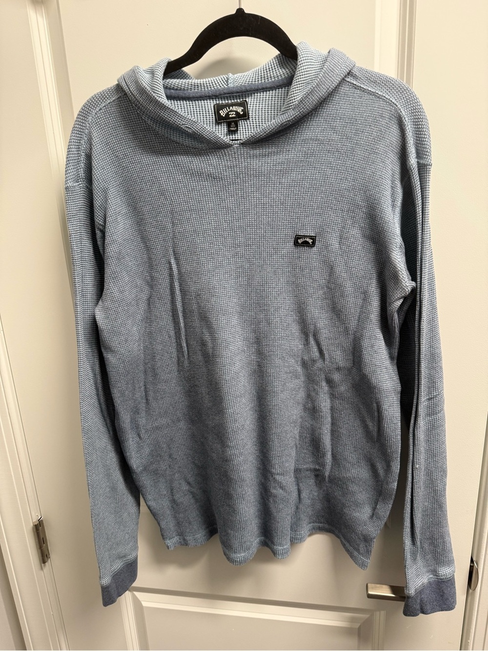 Billabong Light Blue Waffle-Knit Crewneck Hoodie